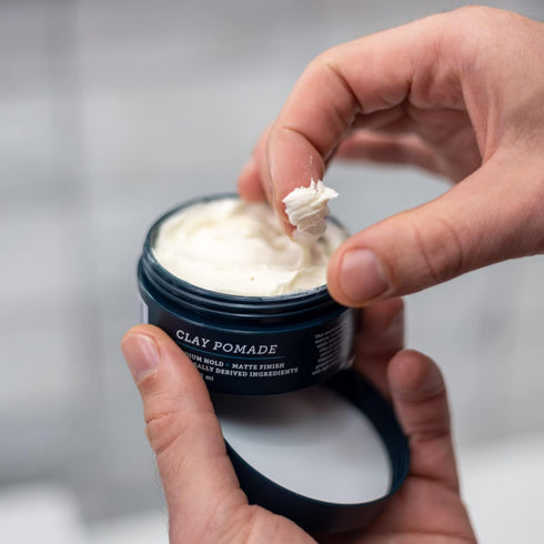 Oars + Alps Clay Hair Pomade for Men, Promotes Hair Growth, Medium Hold, Matte Finish, 2.4 Oz