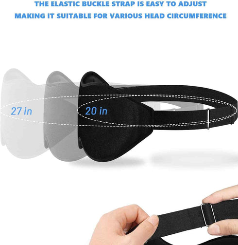 Sleep Eye Mask for Side Sleeper, 3D Contoured Cup Sleeping Mask for Men Women, Adjustable Strap Blackout Cover