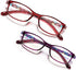 EYEURL Lightweight Flexible Reading Glasses for Women, 2 Pack Blue Light Blocking +3.50 Magnification