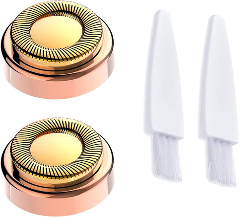 LinMei 2 PCS Gold Replacement Heads for Facial Hair Remover Compatible with Generation 1 Finishing Touch Tool