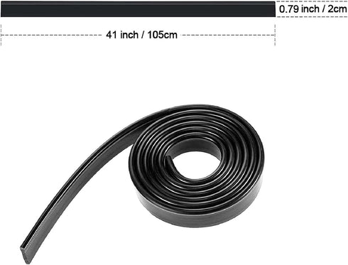 Squeegee Replacement Silicon Rubber Blade - For Shower Doors, Window, Glass Cleaning, 41 Inch (Black)