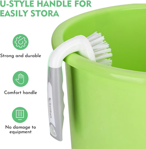 SetSail 3 Pack Scrub Brush, Heavy-Duty Scrub Brushes for Cleaning with Stiff Bristles Cleaning Brush for Shower