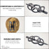 Parcelona French 3.5" Celluloid Hair Slider Barrette - Triple Ringed Non Slip Ponytail Holder for Women