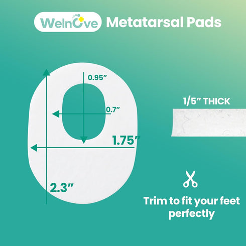 Welnove 84pcs Callus Pad with Water-Resistant Adhesive, Protects Foot, Heel and Toes from Rubbing, Pain Relief - White