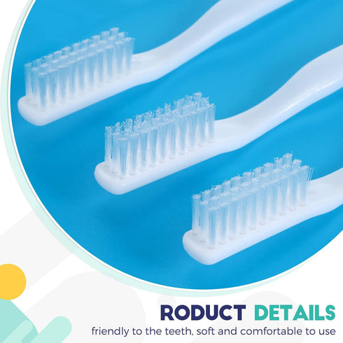 400 Pack Disposable Toothbrushes - Individually Wrapped Hard Bristle Adult Toothbrushes for Travel, Single Use (White)
