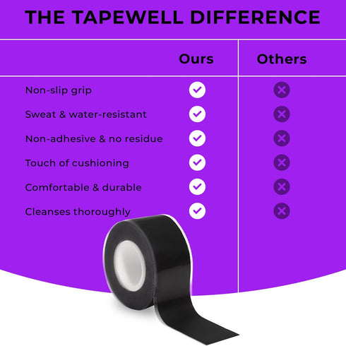 Silicon Grip Tape for Pull Up Bar - Non-Slip Fusion Silicon Wrap for Gym Equipment - Waterproof Rubber Tape 1 Inch X 10