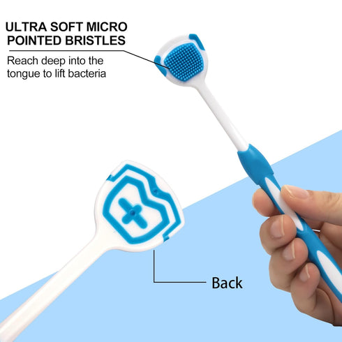 Tongue Scraper for Adults, 5PCS with Case, Helps Fight Bad Breath
