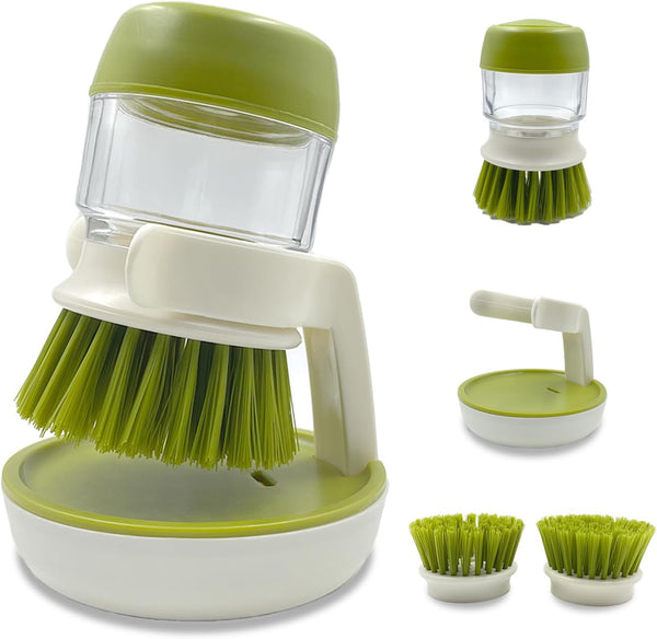 UGWKivd Soap Dispenser Dish Brush Palm Brush Scrub Brush Equipped with Storage Bracket
