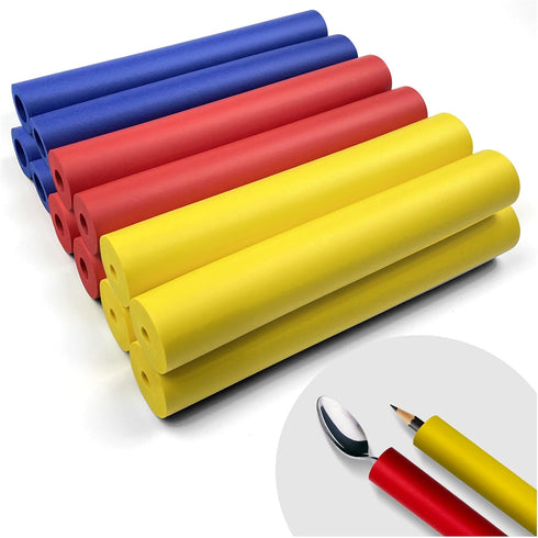 12pcs Foam Grip Tubing Adaptive Utensils Grip Tubing, Built Up Grip Aid for Utensils, Tools for Elderly, Disabled,