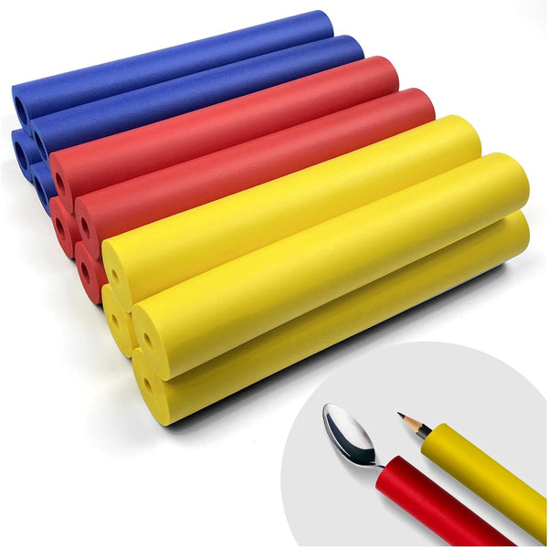 12pcs Foam Grip Tubing Adaptive Utensils Grip Tubing, Built Up Grip Aid for Utensils, Tools for Elderly, Disabled,
