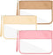 3 Pcs Clear Zipper Pouches Makeup Bag Set for Travel, Clear PVC Flat Pouch, Cosmetic Toiletry Bags for Women Girls