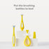 Frida Baby Training Toothbrush for Toddlers, Soft Silicone Bristles, Easy-Grip Handle, Yellow