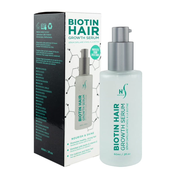 Herstyler Biotin Hair Serum, 2 Fl Oz Hair Growth Serum for Hair Loss with Argan Oil, Pack of 1