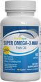 Super Omega-3 Max Fish Oil, 2400 mg Omega 3, High Potency with EPA and DHA, Lemon Flavor, 30 Servings