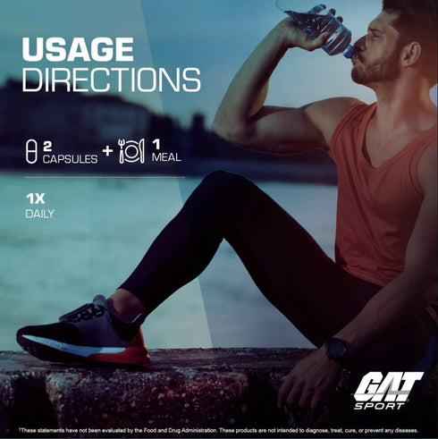 GAT SPORT Men's Multi + Test, 60 Count, Premium Multivitamin Tablets