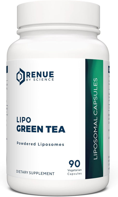 RENUE Liposomal Green Tea Extract Supplement - 75 mg, 70% EGCG, Bioavailable Formula for Increased Absorption, 90