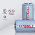 Tenergy 10000mAh 4-Pack NiMH D Battery, Rechargeable High Capacity D Size Battery, High Drain D Cell Batteries