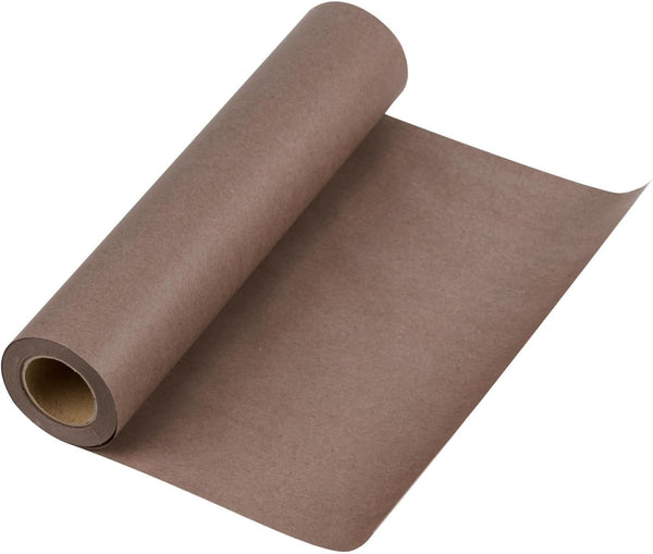 RUSPEPA Chocolate Brown Kraft Paper Roll, 12 inches x 100 feet Natural Recyclable Paper for Crafts, Art, Packing,