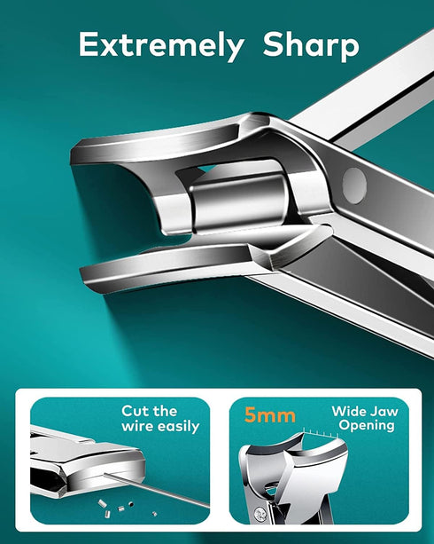 MR.GREEN Portable Nail Clippers, Medical Grade Stainless Steel Foldable Nail Cutter, Ultra Slim Travel Design