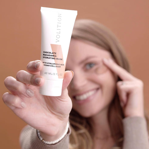 Volition Chocolate Macadamia Hydrating Face Mask - Nourishing Facial Mask with Hyaluronic Acid