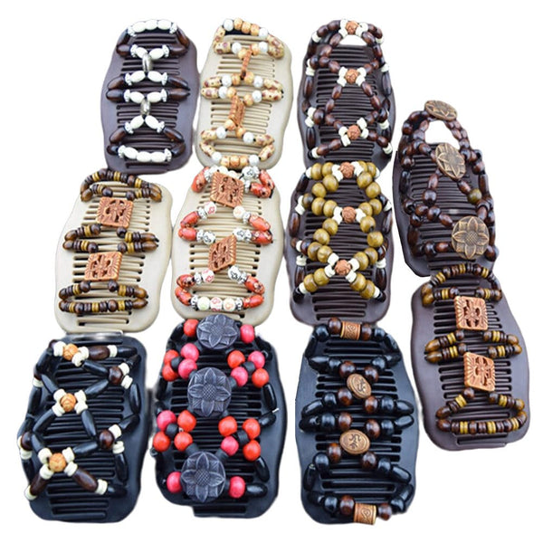 LOVEF Thick Hair Clip Combs - 5 Pcs Hair Accessories for Girls Bun Maker, Waterproof, Easy Updo