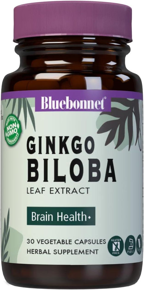 BlueBonnet Ginkgo Biloba Leaf Extract | 30 Count | Supplement