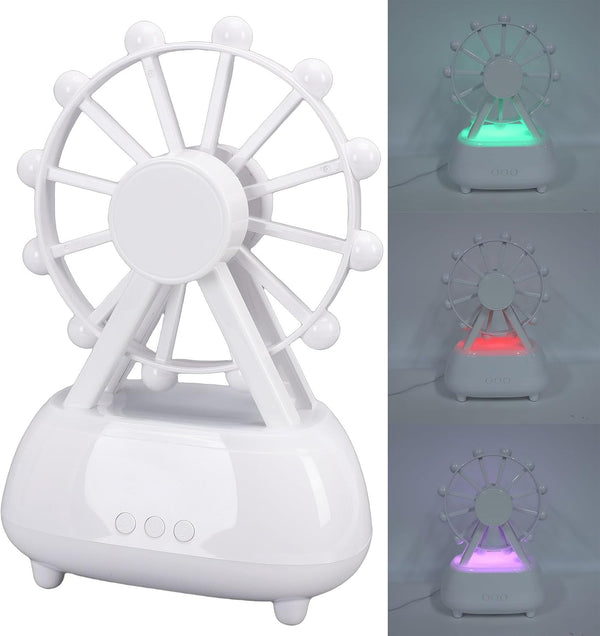 Phefop 300ml 360 Ferris Wheel Humidifier, ABS Material, Water Tank, Rotating Essential Oil Diffuser and Night Light