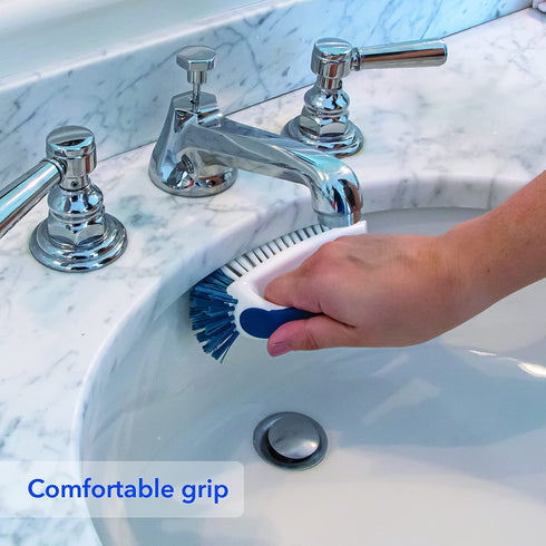 Unger Multi-Purpose Scrub Brush, Non-Slip Small Cleaning Brush for Household Cleaning Supplies