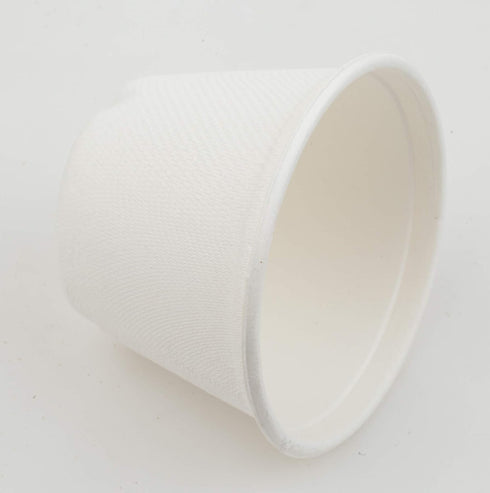 Golden Apple 4oz-50ct Portion Cups, Compostable Sugarcane/Bagasse, Biodegradable Sample Food Cups