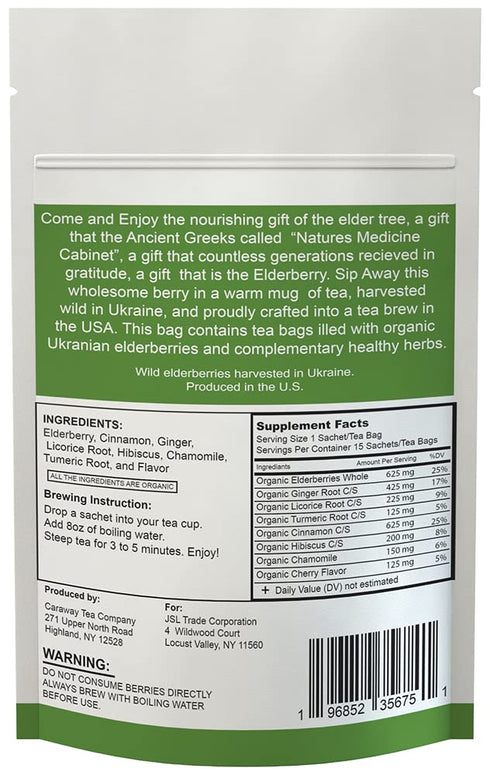 Elderberry Herbal Superfood Blend Tea for Immune Support