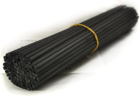 Ougual 100 (11" 3mm, Pieces Fiber Reed Diffuser Replacement Refill Sticks x Black)