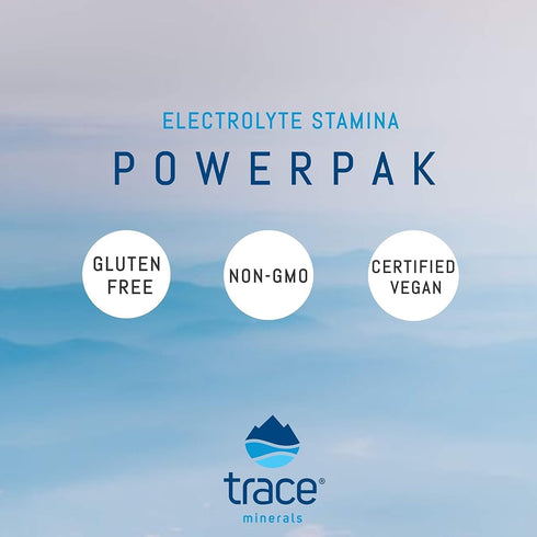 Trace Minerals Power Pak Electrolyte Powder Packets, 1200 mg Vitamin C, 30 Packets, Concord Grape