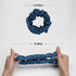 Silk Scrunchies for Hair, 100% Mulberry Silk Hair Ties, 3 Pack (Pink, Peacock Blue, Apricot)