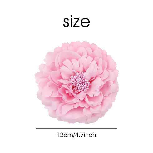 Lawie 20 Pack Colorful Artificial Peony Flower Hair Clips - Alligator Hair Barrettes for Wedding Party Accessories