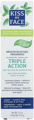 Kiss My Face Triple Action Herbal Mint Gel Toothpaste - SLS and Fluoride Free, 4.5 oz