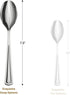 120 Pack Silver Plastic Spoons Heavy Duty - Silver Disposable Silverware - Silver Plastic Silverware - Silver Spoons Disposable Plastic Cutlery - For Catering, Parties, Weddings & More Exquisite.