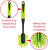 Pine-Sol Set 2 Scrub Brush - Long Handle Cleaning Brushes with Heavy Duty Bristles and Comfort Grip - Scrubbers