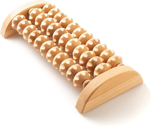 tuuli Wooden Foot Massager, Grooved Muscle Roller, Helps Ease Muscle Tension and