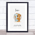 The Card Zoo New Baby Birth Details Christening Nursery Bear Initial I Keepsake Gift Print