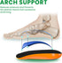 Bukihome Plantar Fasciitis Heel Cups, Arch Support Gel Heel Cushions for Pain Relief, Women's 6-9, Men's 5-8