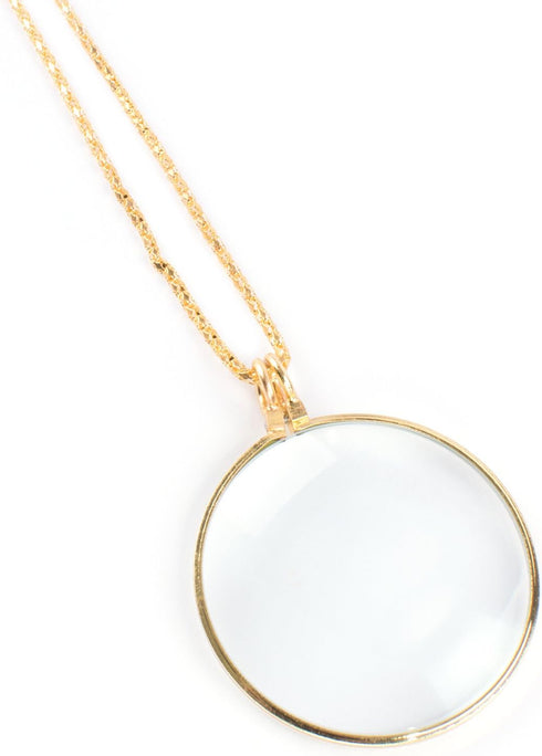 Necklace with 1-3/4 Inch Optical Magnifier Lens and 36-Inch Gold Chain for Library, Reading Fine Print, Zooming, Increase Vision, Jewelry by Super Z Outlet