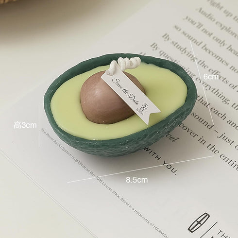 T-shin Candle,90G Avocado Shaped Scented Aroma Soy Wax Decorative Candle for Table Photo Prop Birthday Gift,Prefect