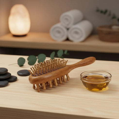 YHNNH Scalp Massager Hair Growth Brush,Head Massager Scalp Stress Relax Dandruff Comb,Wooden Scalp Exfoliator Head