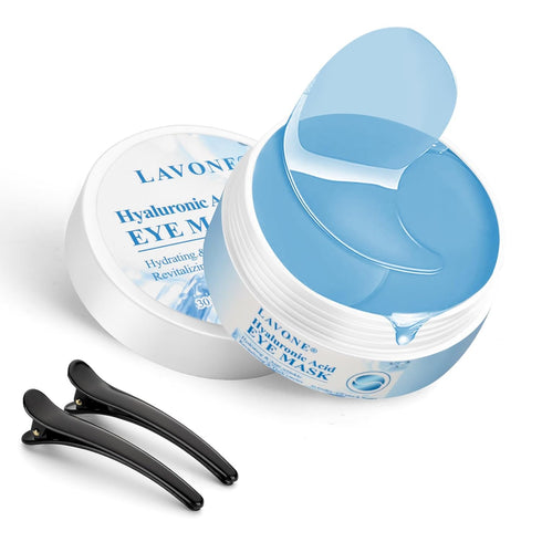 LAVONE Under Eye Patches - 30 Pairs Hydrating & Anti-aging Eye Mask for Dark Circles, Puffiness, Wrinkles, Eye Bags