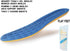 Full Length Thick Memory Foam Shoe Inserts with Arch Support - Premium Orthopedic Insoles for Heel Pain, Blue Size 8