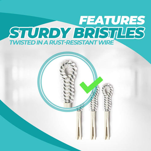 Fuller Brush Dental Plate Brush - Soft but Stiff Hygienic Cleaner for Dentures, Plates, Retainers - Oral Hygiene Tool