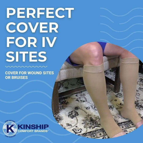 Sun Protection Leg Sleeves for Seniors with Delicate Skin, Toeless Design