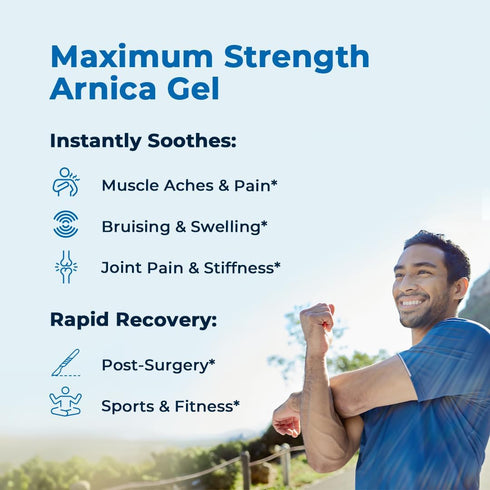 VitaMedica Arnica Gel Plus with 15 Healing Plant Compounds for Bruising, Swelling, Joint Pain, Muscle Soreness (2-Pack)