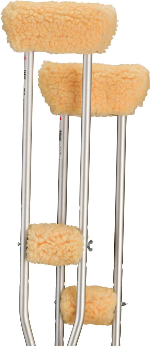 NOVA Medical Products Sheepskin Fleece Crutch Pads, Universal Fit, Washable, One Pair