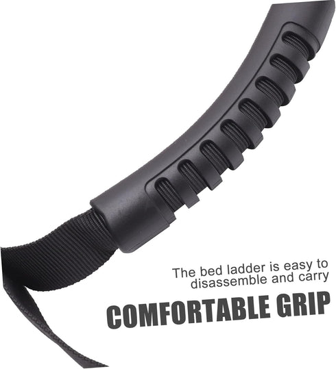 OUNONA Adjustable Bed Ladder for Disabled Durable Pull Up Strap with Non Slip Handles for Patient Mobility and Support